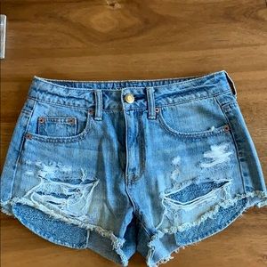 American Eagle Hi rise Jean shorts
